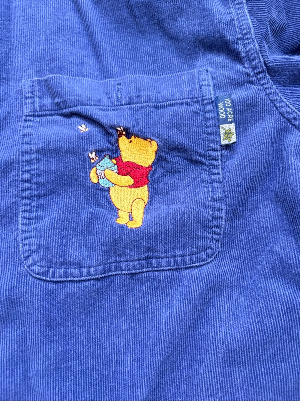 Disney Navy Blue Button-Down Shirt with Winnie the Pooh & Tigger Embroidery - Picture 5 of 9